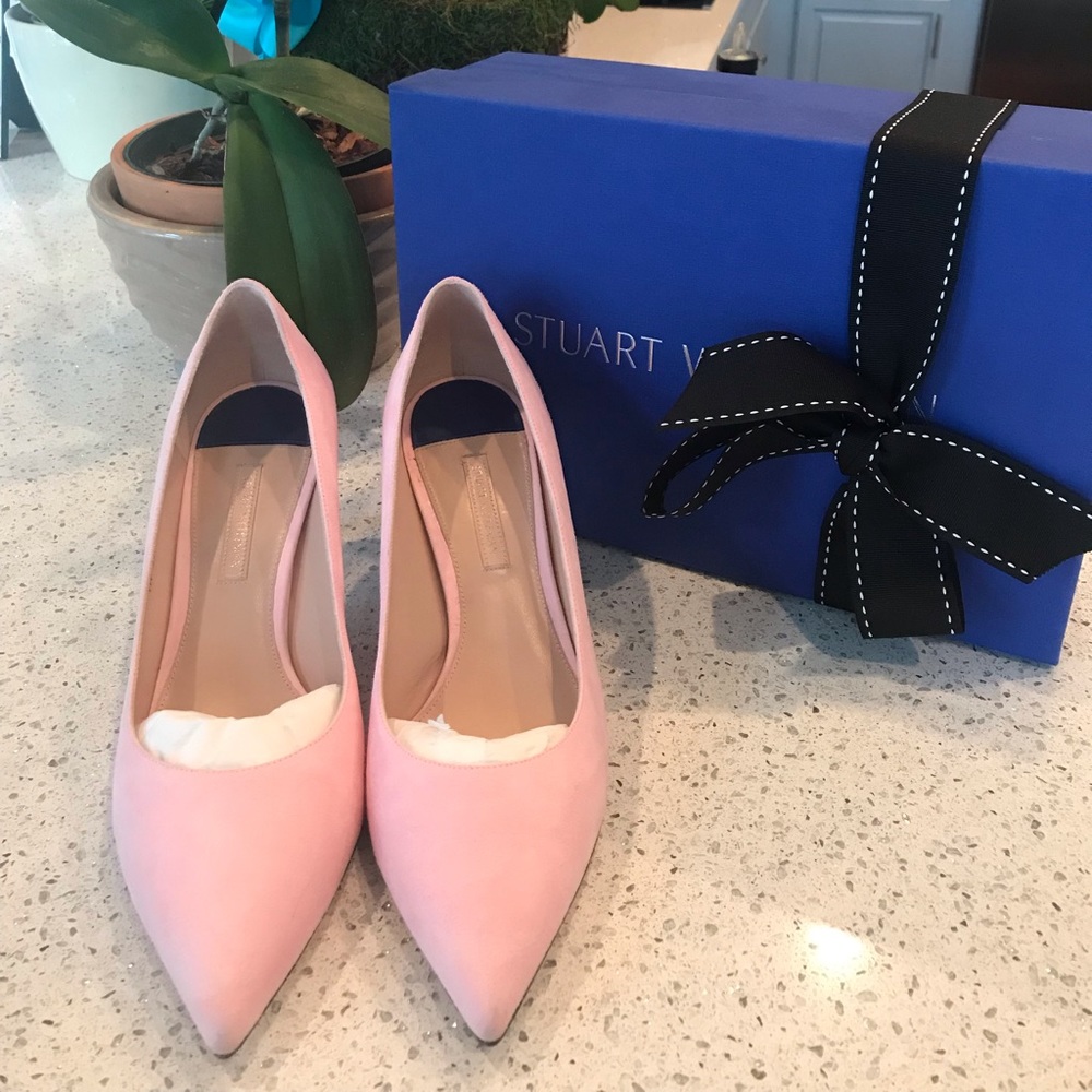 Pink Suede Pumps - Size 8